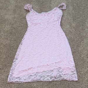 Lacey pink dress
